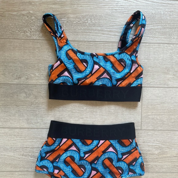 Burberry Monogram Swimsuit NIB TB Set Bra & Undies - Picture 10 of 15